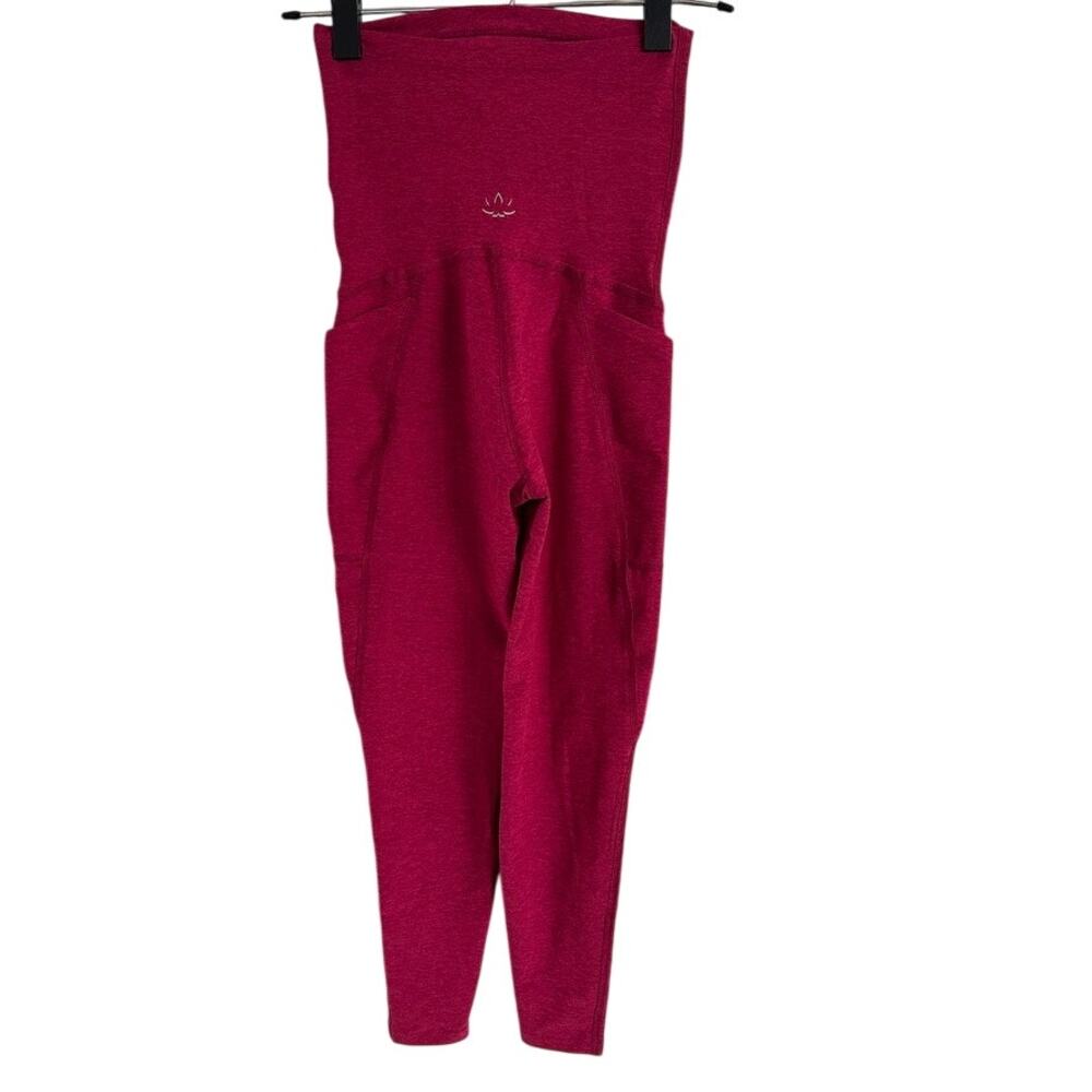 Beyond Yoga Beyond the Bump Spacedye Maternity Leggings Pink Women's XS Copy